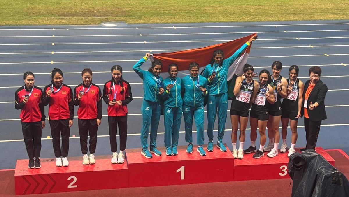 Sneha S S – 4x100m Gold at Taiwan Open