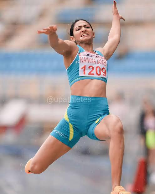 Asian Champion Nayana James (6.55m)